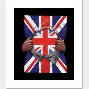 United Kingdom Flag Great Britain Flag Ripped - Gift for English Scottish Welsh Or Irish From United Kingdom Posters and Art